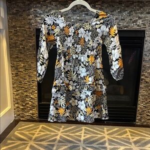 Grace Karin Kids Dress - Black, White, Orange Floral